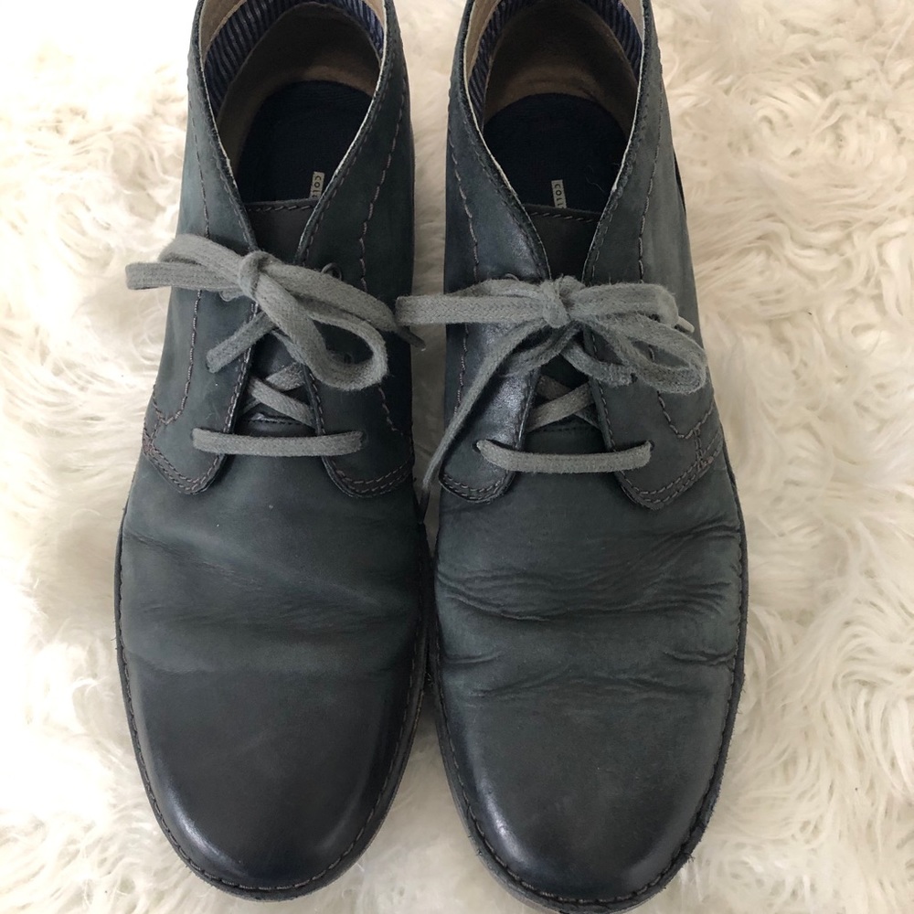 Men’s Clarks Hommes Blue Leather Shoes
